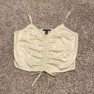 Forever 21 Womens tie front satin tank top, size large, NWOT